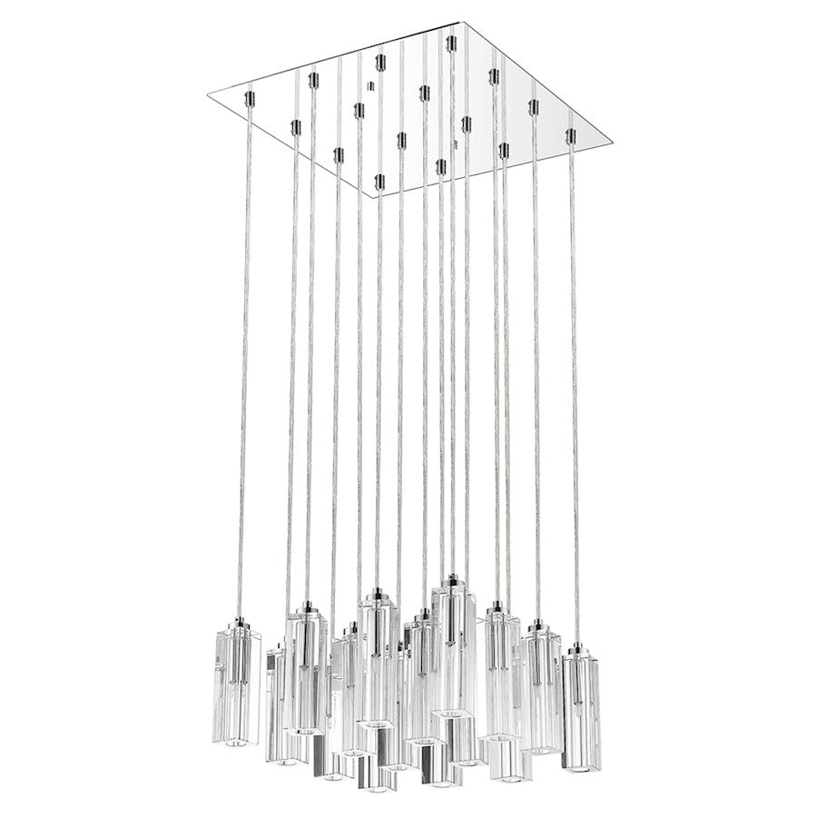 Acclaim Icarus 16 Light Chandelier, Chrome/Square