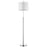 Acclaim Nimbus Floor Lamp, Silver/Chrome/Snow Shantung Double
