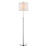 Acclaim Nimbus Floor Lamp, Silver/Chrome/Snow Shantung Double