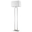 Acclaim Riley 1 Light Floor Lamp, Nickel/Off-White Shantung