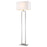 Acclaim Riley 1 Light Floor Lamp, Nickel/Off-White Shantung