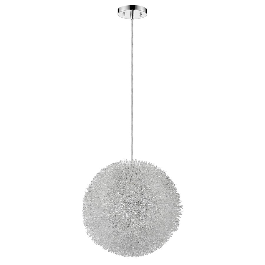 Acclaim Luminary Pendant, Silver/Hand Woven Aluminum Wire