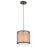 Acclaim Brella 1 Light Mini Pendant, Bronze/Gray Shantung 2 Tier