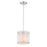 Acclaim Brella Mini Pendant, Silver/Snow Shantung 2 Tier