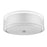 Acclaim Brella 2 Light Flushmount, Nickel/Snow Shantung 2 Tier