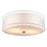 Acclaim Brella 2 Light Flushmount, Nickel/Snow Shantung 2 Tier
