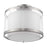 Acclaim Lux 12" Light Pendant, Nickel/Snow Shantung/Metal Trim
