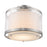 Acclaim Lux 12" Light Pendant, Nickel/Snow Shantung/Metal Trim