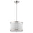 Acclaim Lux 12" Light Pendant, Nickel/Snow Shantung/Metal Trim