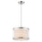 Acclaim Lux 12" Light Pendant, Nickel/Snow Shantung/Metal Trim