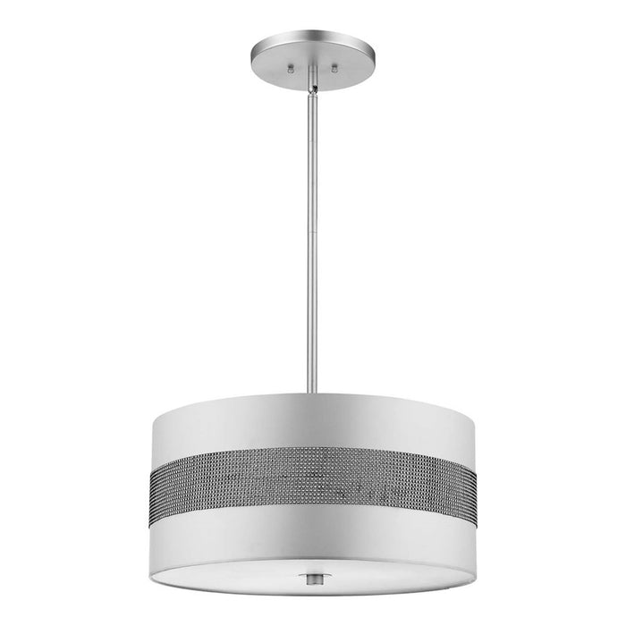 Acclaim Harmony 3 Light Pendant, Silver/Platinum/Crystal Studs