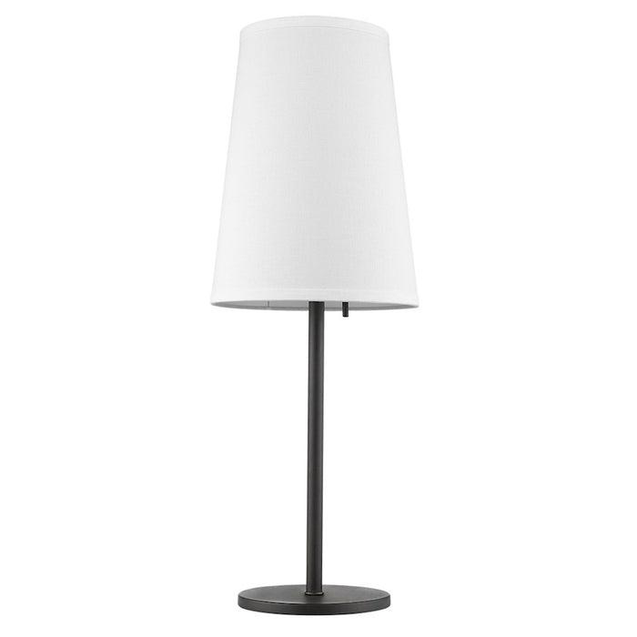 Acclaim Primo 1 Light Table Lamp, Bronze/Lattice Cream Linen