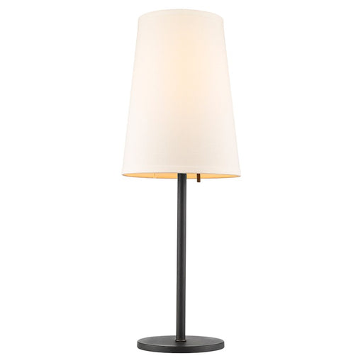 Acclaim Primo 1 Light Table Lamp, Bronze/Lattice Cream Linen