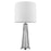 Acclaim Chiara 14" 1 Light Drum Lamp, Chrome/Off-White Shantung