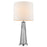 Acclaim Chiara 14" 1 Light Drum Lamp, Chrome/Off-White Shantung