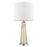 Acclaim Chiara 14" 1 Light Table Lamp, Chrome/Off-White Shantung