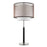 Acclaim Roosevelt Table Lamp, Espresso/Nickel/Gray Shantung