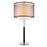 Acclaim Roosevelt Table Lamp, Espresso/Nickel/Gray Shantung