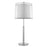 Acclaim Nimbus Table Lamp, Silver/Chrome/Snow Shantung Double