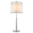 Acclaim Nimbus Table Lamp, Silver/Chrome/Snow Shantung Double