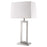 Acclaim Riley 1 Light Table Lamp, Nickel/Off-White Shantung