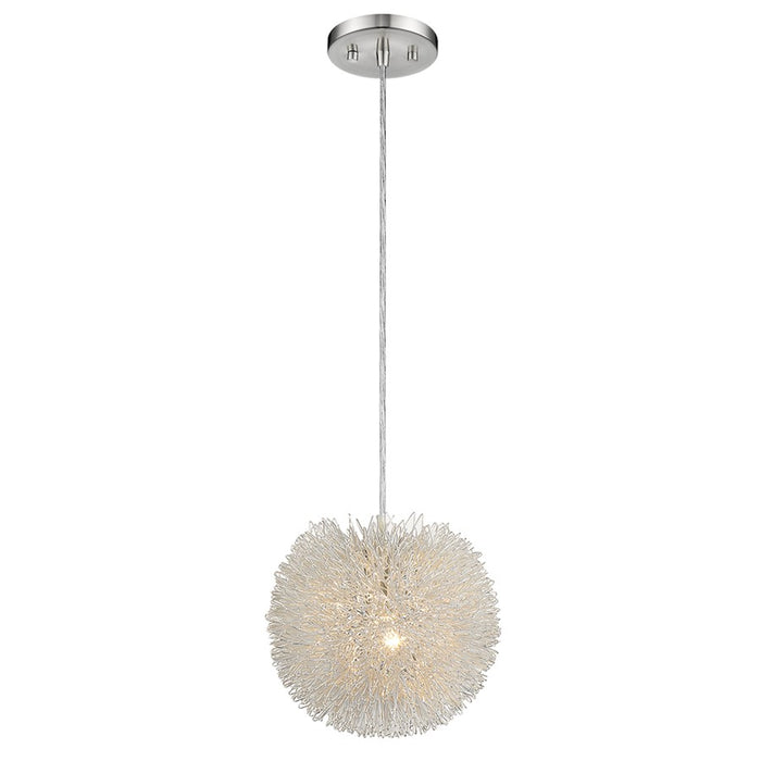 Acclaim Celestial Flushmount, Nickel/Hand Woven Aluminum Wire