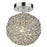 Acclaim Snow Flushmount, Nickel/Hand Woven Aluminum Strand