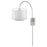 Acclaim Brella 1 Light Wall Lamp, Nickel/Snow Shantung 2 Tier