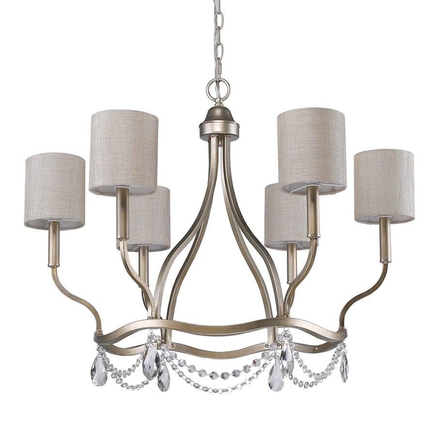 Acclaim Lighting Margaret 6 Light Chandelier, Washed Gold