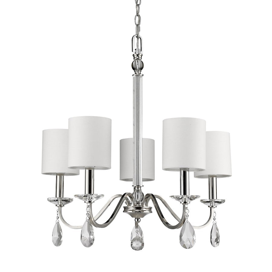 Acclaim Lighting Lily Chandelier, Polished Nickel