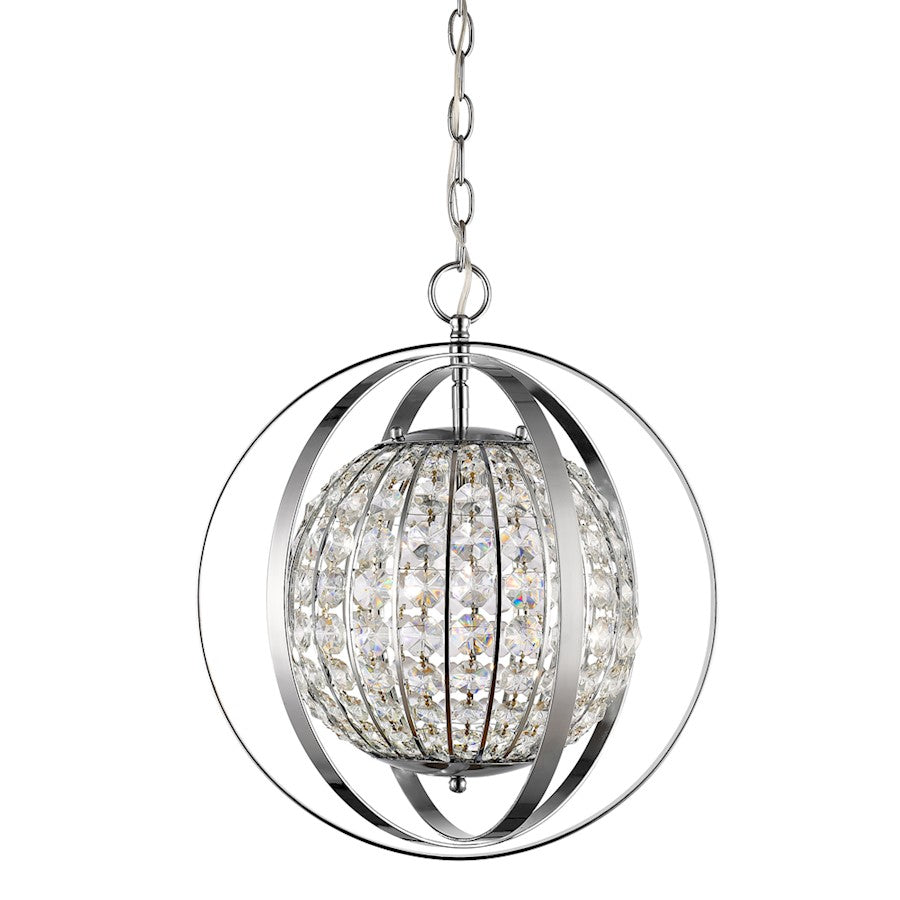 Acclaim Lighting Olivia 1 Light 21" Pendant, Polished Nickel