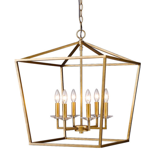 Acclaim Lighting 6 Light Kennedy Foyer Pendant, Antique Gold