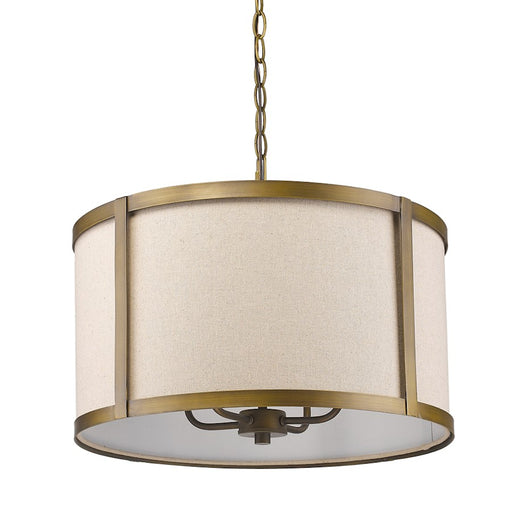 Acclaim Lighting Jessica 4 Light Pendant, Raw Brass