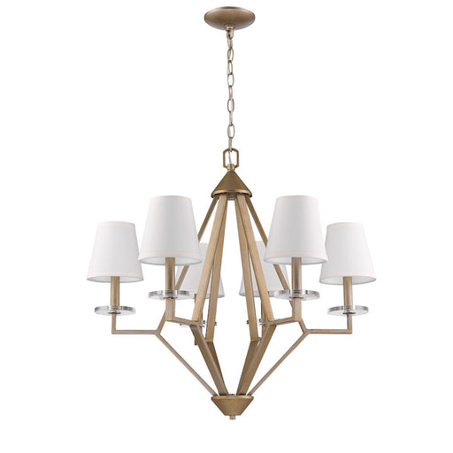 Acclaim Lighting Easton 6 Light Chandelier, Washed Gold