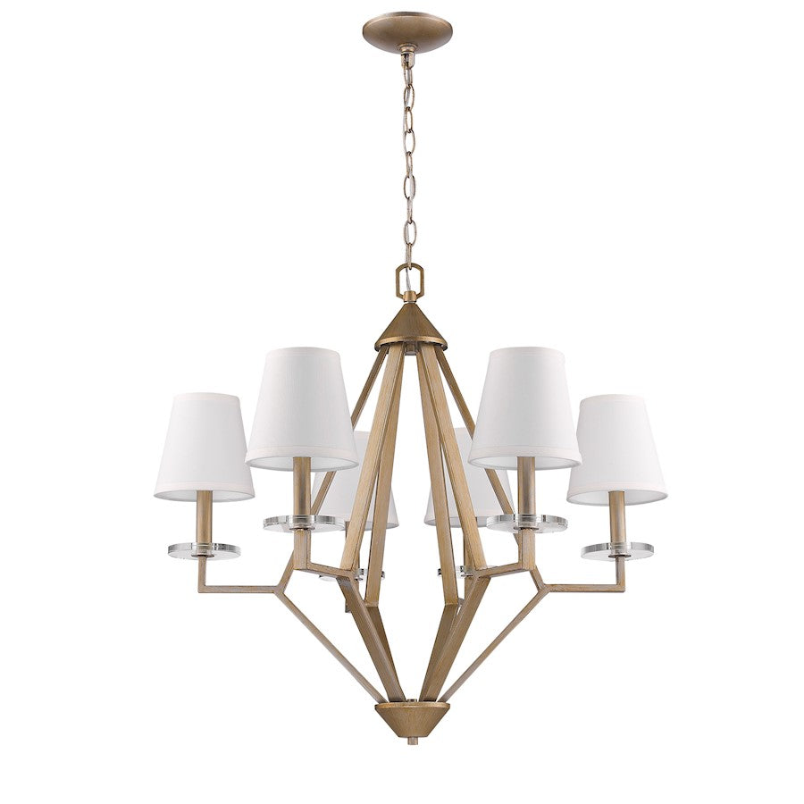Acclaim Lighting Easton 6 Light Chandelier, Washed Gold