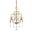 Acclaim Lighting Claire 3 Light Convertible Chandelier, Antique Gold