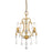 Acclaim Lighting Claire 3 Light Convertible Chandelier, Antique Gold
