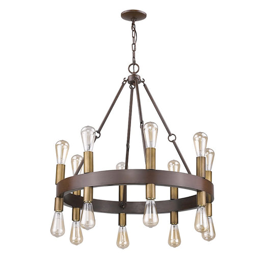 Acclaim Lighting Cumberland Chandelier, Faux Wood Finish