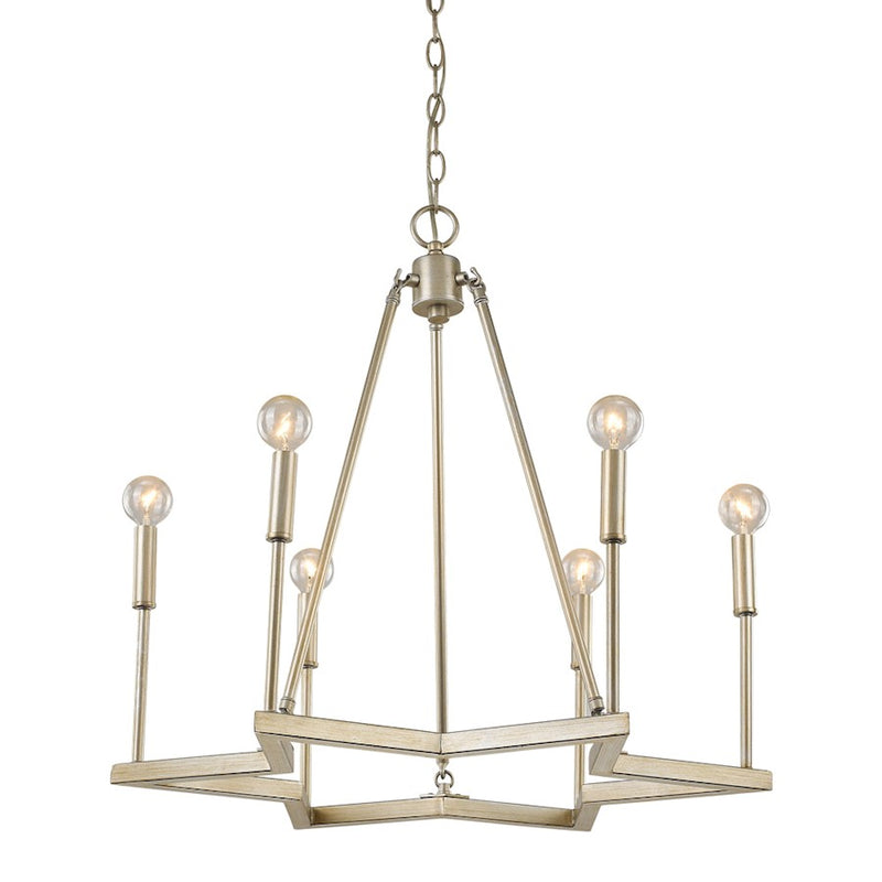 Acclaim Lighting Reagan 6 Light Chandelier, Washed Gold