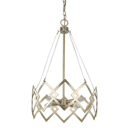 Acclaim Lighting Nora 4 Light Drum Pendant, Washed Gold