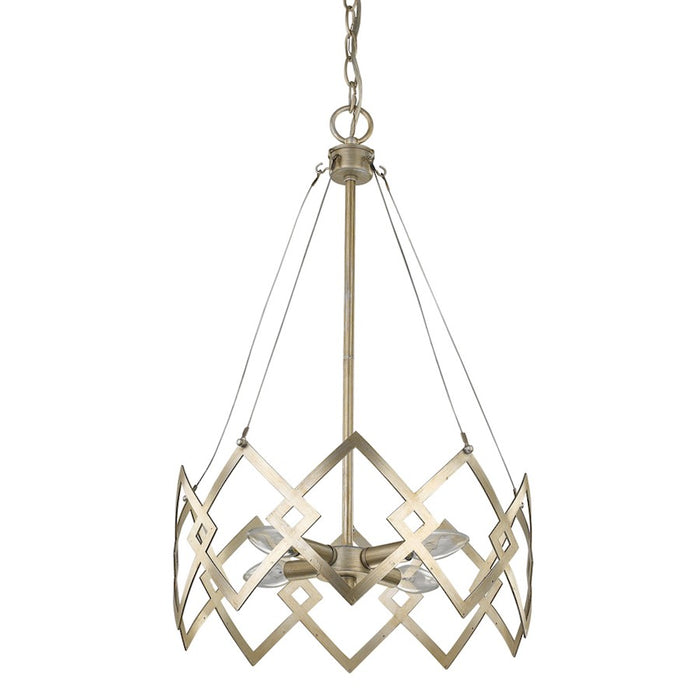 Acclaim Lighting Nora 4 Light Drum Pendant, Washed Gold