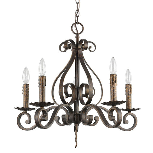 Acclaim Lighting Lydia 5 Light Chandelier, Russet