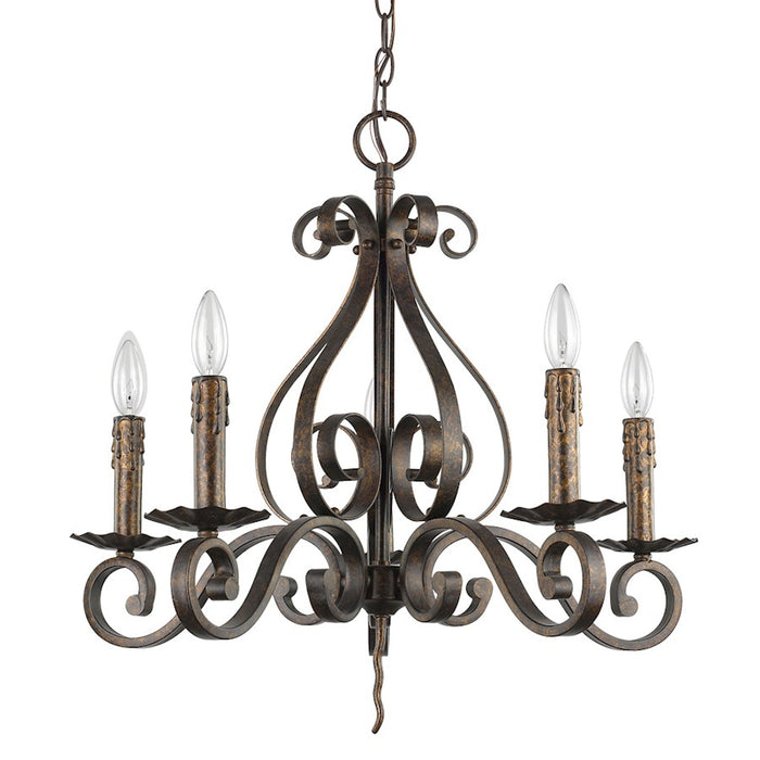 Acclaim Lighting Lydia 5 Light Chandelier, Russet