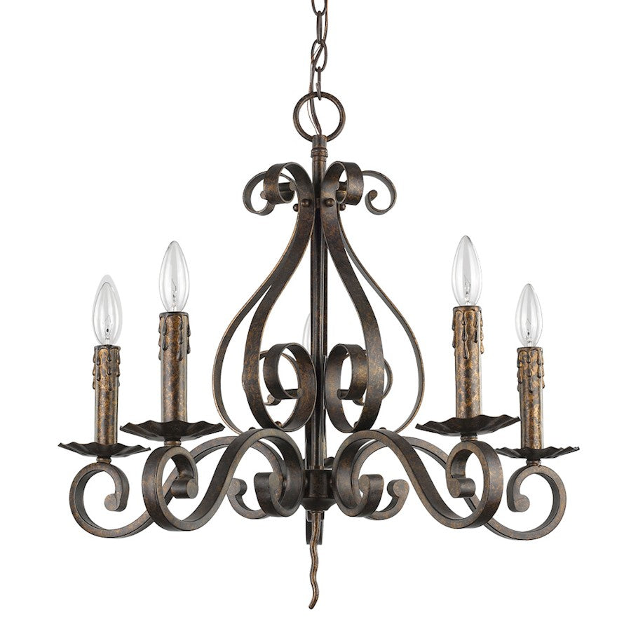 Acclaim Lighting Lydia 5 Light Chandelier, Russet