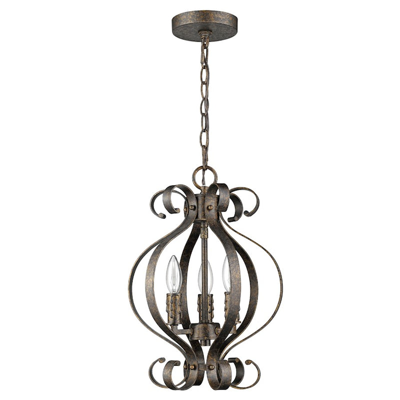 Acclaim Lighting Lydia 3 Light Chandelier, Russet