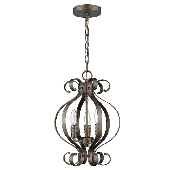 Acclaim Lighting Lydia 3 Light Chandelier, Russet