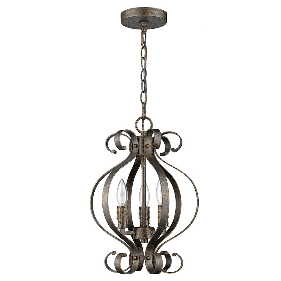 Acclaim Lighting Lydia 3 Light Chandelier, Russet