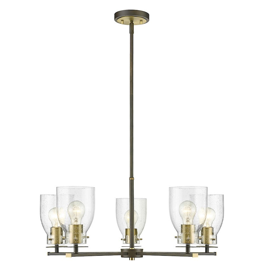 Acclaim Lighting Shelby 5 Light Chandelier, Bronze/Brass/Seedy