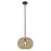 Acclaim Lighting 1 Light 15" Pendant, Black Metal/Natural Seagrass