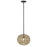 Acclaim Lighting 1 Light 15" Pendant, Black Metal/Natural Seagrass